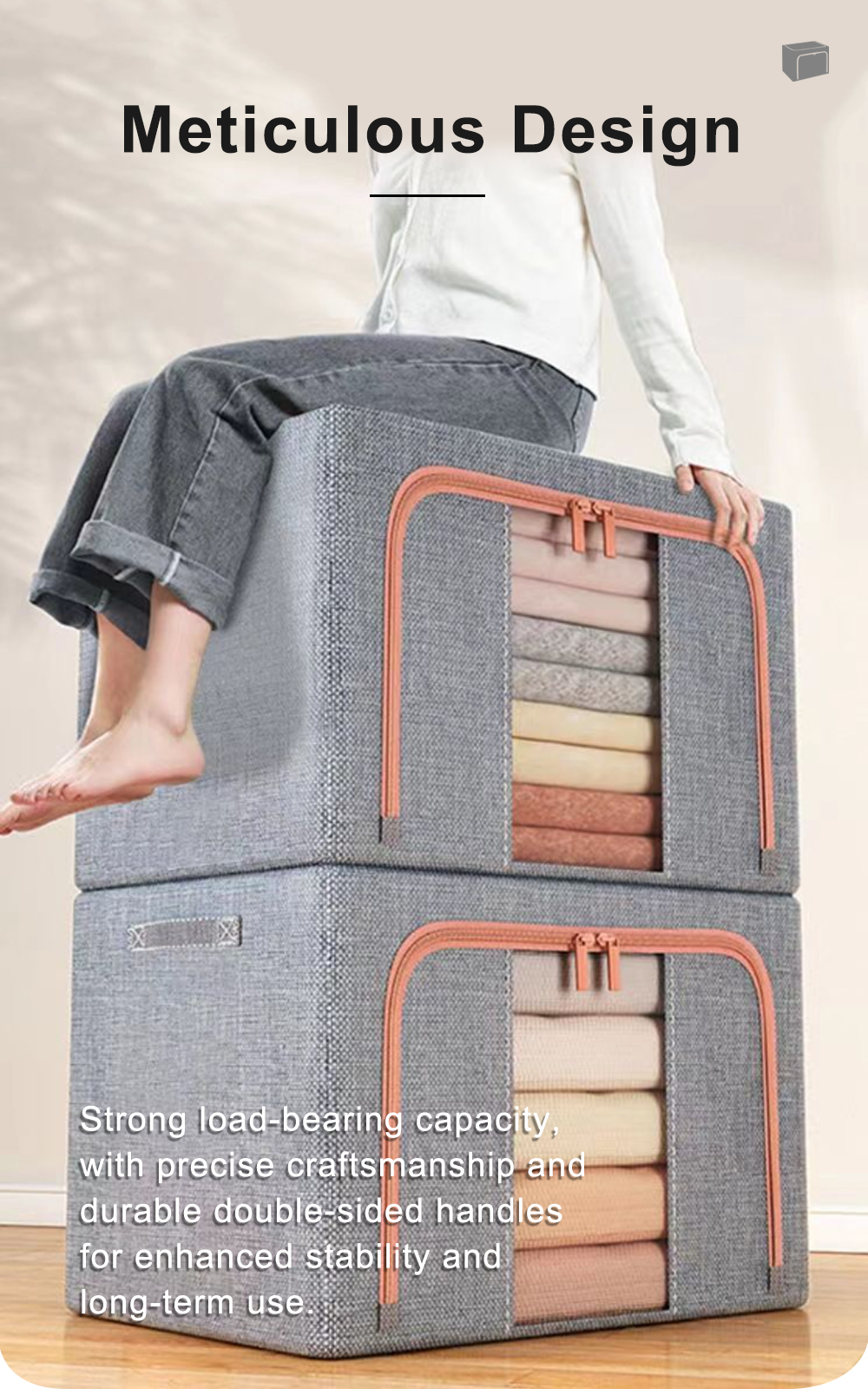 Linen Single-window Storage Box-4